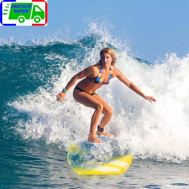 Bodyboard Planche de Surf avec Corde Capacité 60-95kg en XPE et HDPE, 105x51x6cm 2