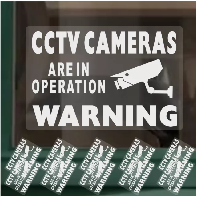 10 x SMALL Stickers CCTV Camera Operation Security Signs Warning Window Internal