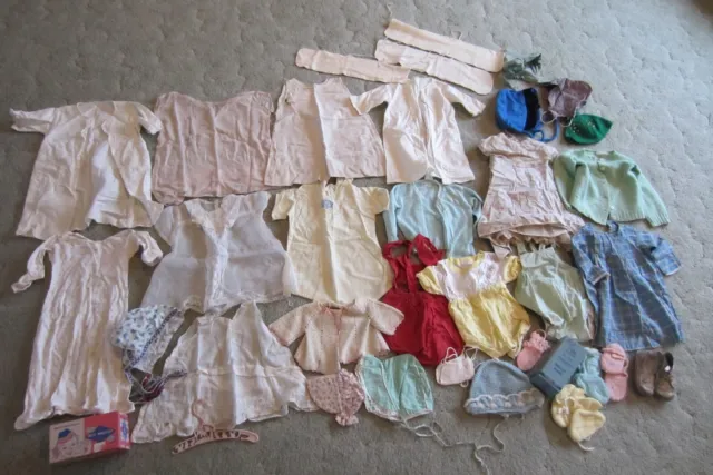 HUGE lot of Antique Baby Clothes Shoes Bonnets Booties Dresses