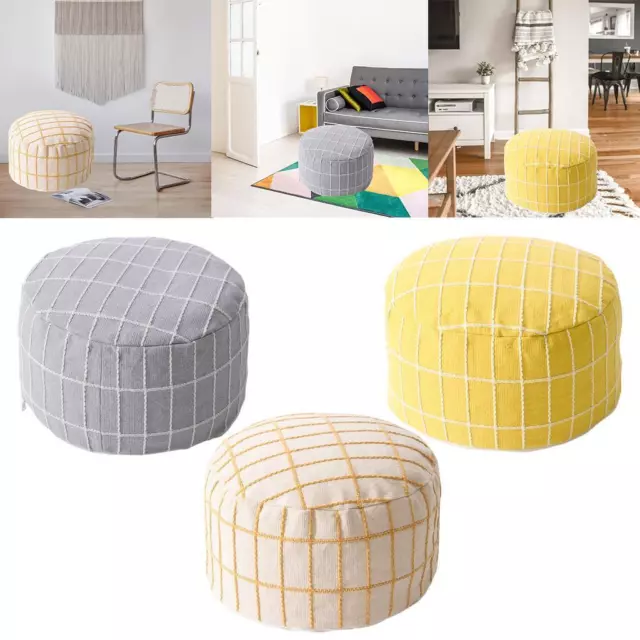 Ottoman Pouffe Cover Floor Cushion Seat Foot Stool for Nursery Bedroom Patio