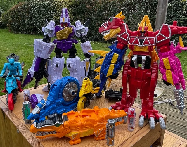 BANDAI POWER RANGERS Dino Charge Megazord plesio zord moto Ammonite
