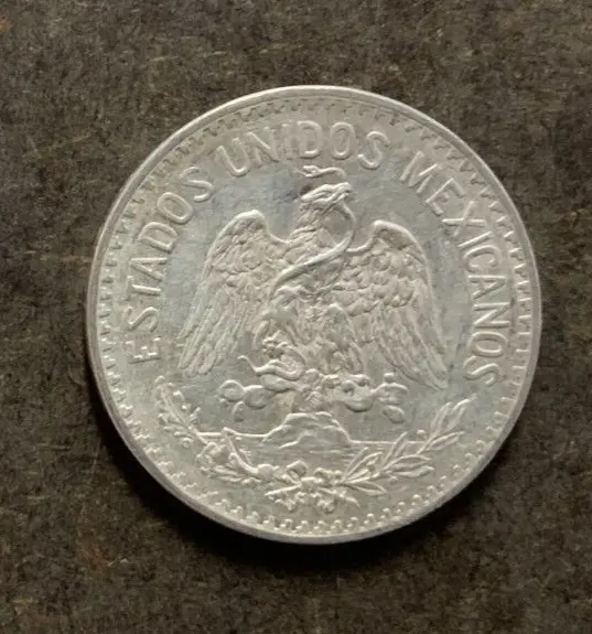 1912 Mexico Silver 50 centavos Coin, Choice AU, KM#445 - No Reserve
