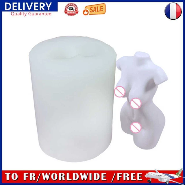 3D Silicone Aromatherapy Candle Wax Mould Art Body Perfume Soap Mold (B)