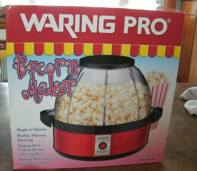 Waring Pro Popcorn Maker WPM10 Professional Popcorn Machine Box & Paperwork