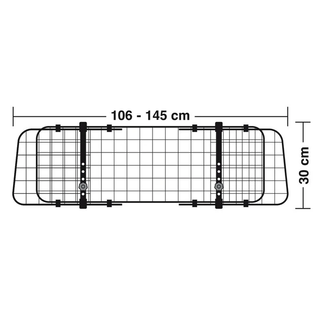 Filet De Séparation Pour Chien En Voiture - 115 X 62 Cm - Barrière Sécurité SUV Et Petites Voitures - Avec Corde Réglable Et Crochets - 11