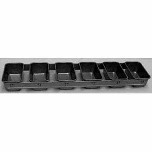Strap Bread Pan Set Six 5-5/8"Wx2-1/2"Dx2-3/16"H Pans Per Set Strap Bread Pan Set Six 5-5/8"Wx2-1/2"Dx2-3/16"H Pans Per Set