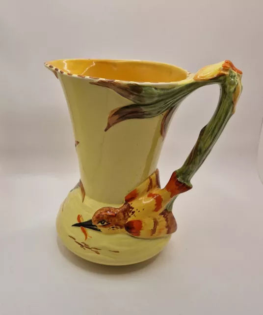 1930s, Burleigh Ware Delightful Classic Hand Painted, Kingfisher Jug Vase