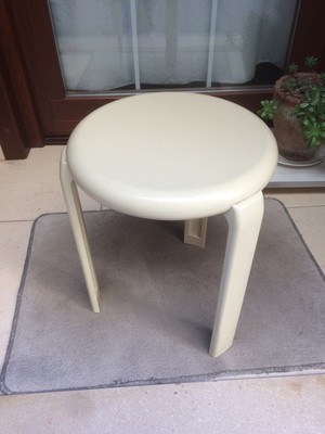 SGABELLO AMERICANO MARCHIATO ROBUR BIEMME BOLOGNA ANNI 70 IN PLASTICA 