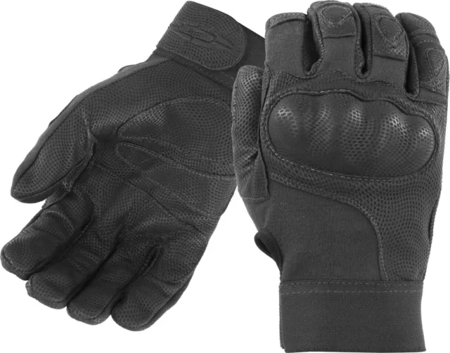 Damascus Nitro Hard Knuckle Gloves, Medium, Black