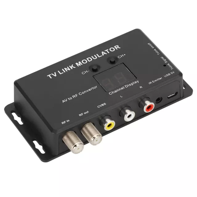 UHF TV LINK RF Modulator AV Zu RF Video Converter Adapter IR CATV PAL NT BHC 2
