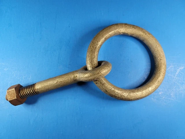 Tether Ring Horse Equestrian Hitching Post Galvanized Eye Bolt Farm 3 1/2" Diam
