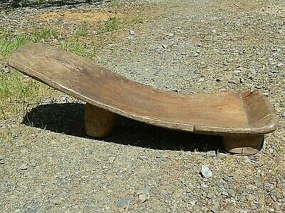 Antique West African Tiv Tribal People Carved Wood Stargazer Chair Stool Nigeria
