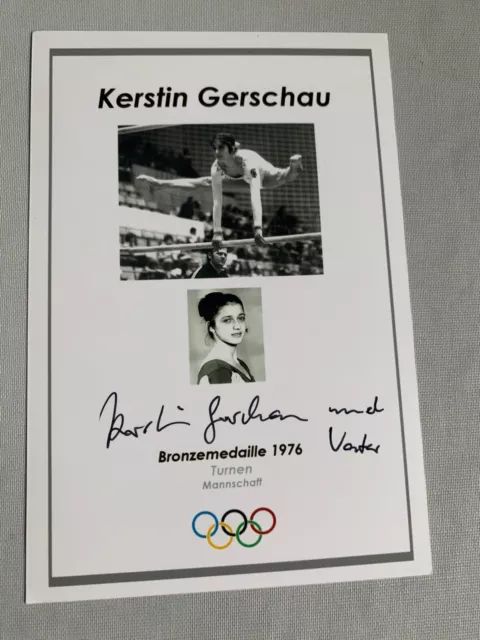 KERSTIN GERSCHAU Olympiabronze 1976 Turnen signed  Foto 10x15 Autogramm