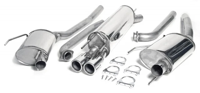 TA-Technix Impianto Acciaio Inox 2x80mm Opel Omega B Berlina