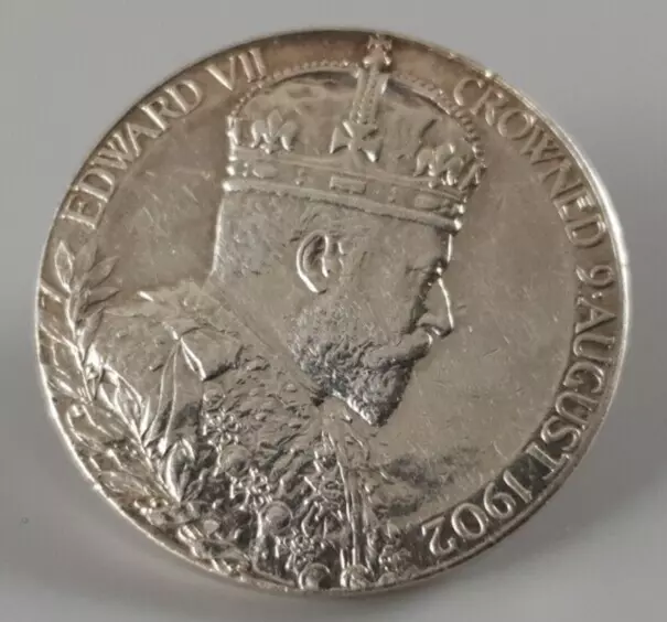 Great Britain 1902 Edward Vii & Alexandra Coronation Sterling Silver Medal