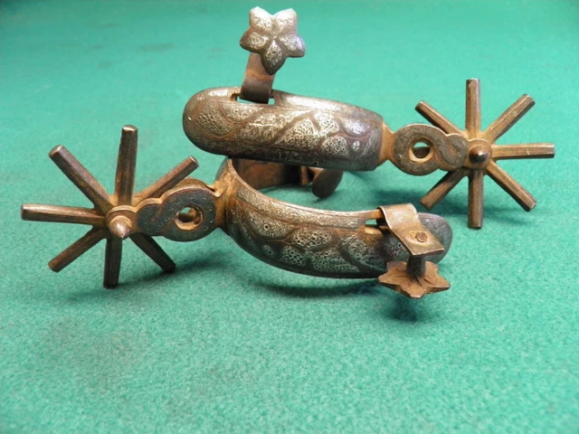 Nice Vintage Pair Of Mexican Spurs Espuelas Mozoquenas