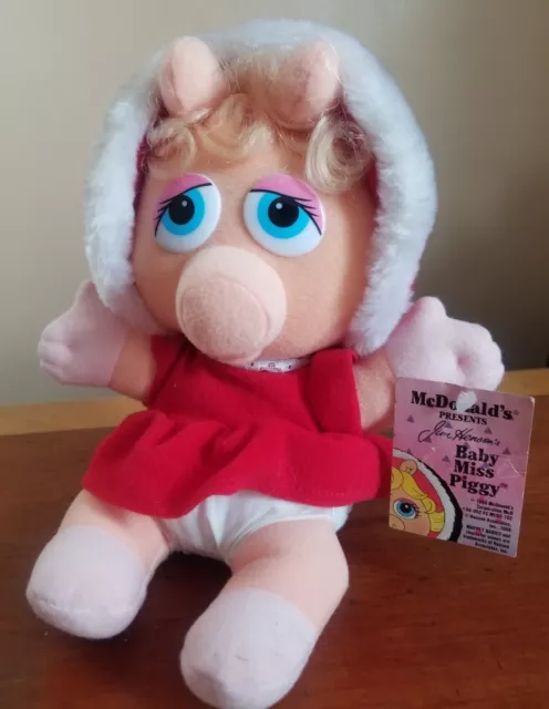 Vtg Baby Miss Piggy 10" Plush Red McDonalds Jim Henson Stuffed Toy 1980s Tags
