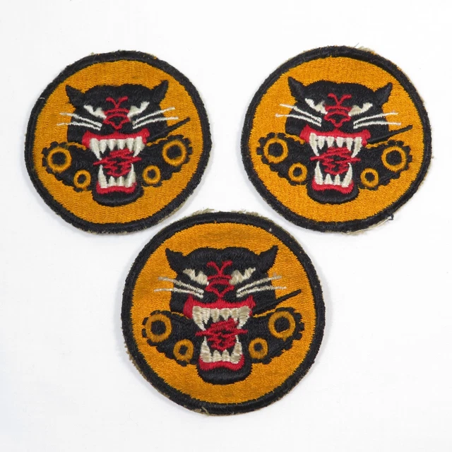 Vintage WWII Tank Destroyer Patch x3 WW2 US Army Shoulder Insignia 4 Wheel