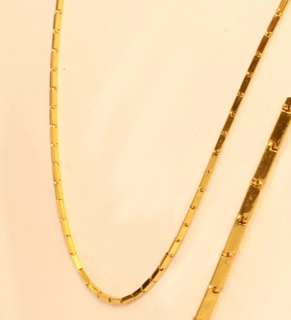 22K 22kt  PURE YELLOW GOLD baht chain / necklace 22"