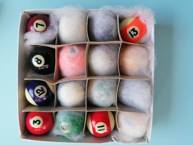 Lot Ancien 3 Boules De Billard Roger CONTI – Durolite – Fabriqué En France