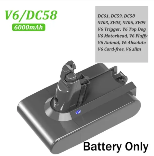 Batterie de Remplacement pour Dyson V6 DC62 DC58 DC59 DC61 DC72 DC74 SV03  SV05 SV06 SV07