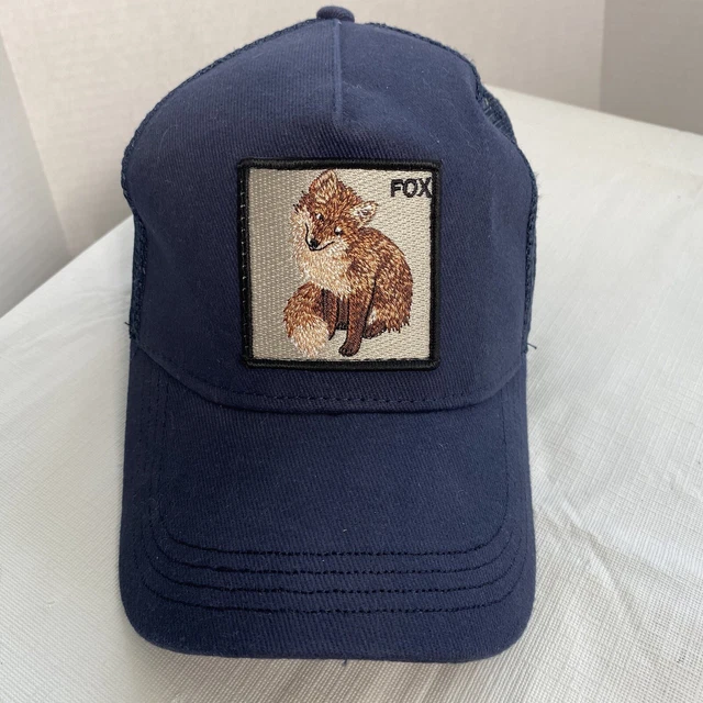 Fox cap hat snapback Trucker Cap mesh back VGC Blue Women’s Men Animal