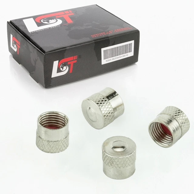 Lankai 6 Pièces Valve de Pneus en Acier Argenté avec Lankai 6 Pièces Valve de Pneus en Acier Argenté avec