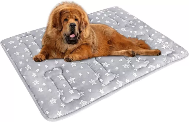 Dog Crate Mat Soft Dog Bed Mat with Cute Prints Anti-Slip Bottom Dog Crate Pad