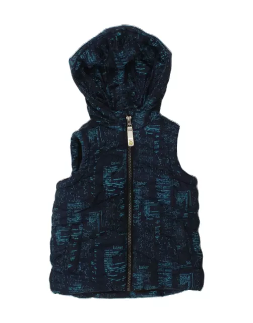 TED BAKER Gilet Imbottito Ragazzi 3-4 Anni Blu Navy Nylon BD70