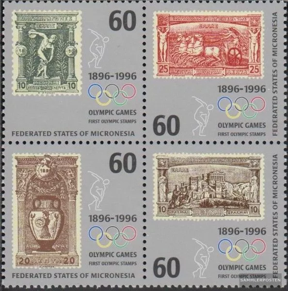 Mikronesien 494-497 Viererblock (kompl.Ausg.) postfrisch 1996 Olympische Spiele