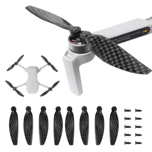 For DJI Mavic Mini RC Drone Accessories Low-Noise Propellers Carbon Fiber Blades