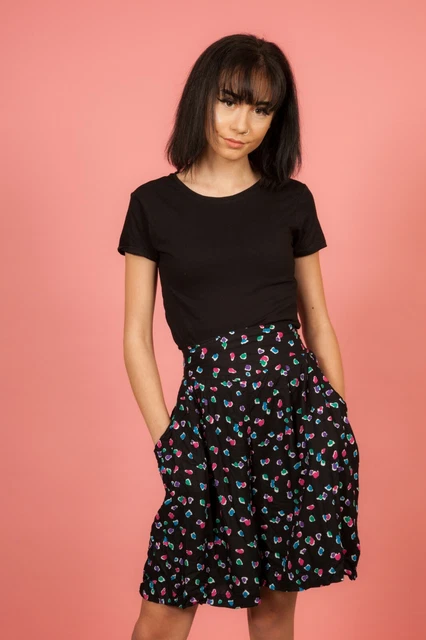 Top crop vintage nero - festival estivo
