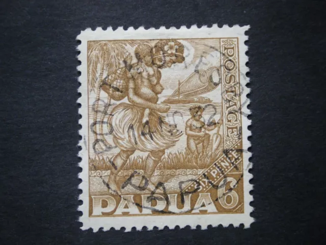 Papua 1932 6d bistre-brown SG137 FU