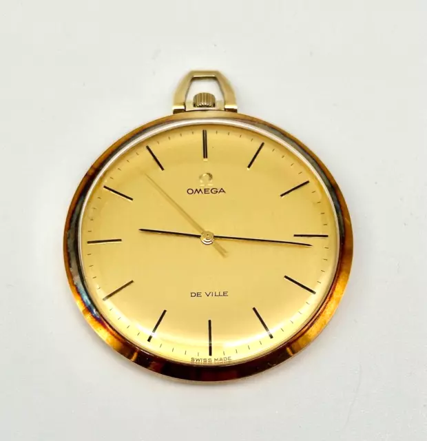 Omega De Ville Taschenuhr, Ref. 1317714, 585/14K Gold, Kaliber 601 Handaufzug