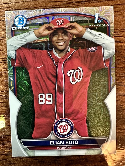 Elian Soto 2023 Bowman Chrome Mega Box #BCP-177 Mojo Refractor Nationals