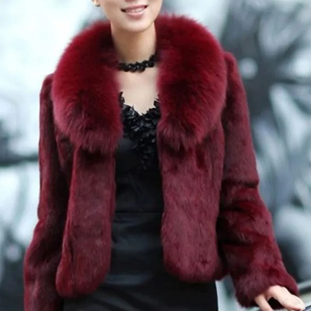 Manteau court fourrure femme deals