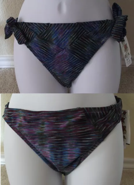 NWT LUCKY BRAND tie side or hipster dye striped swim bikini bottom pant,XS,S,M,L