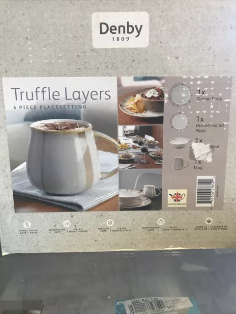 Denby 1809 Truffle Layers 4 Piece Place Setting