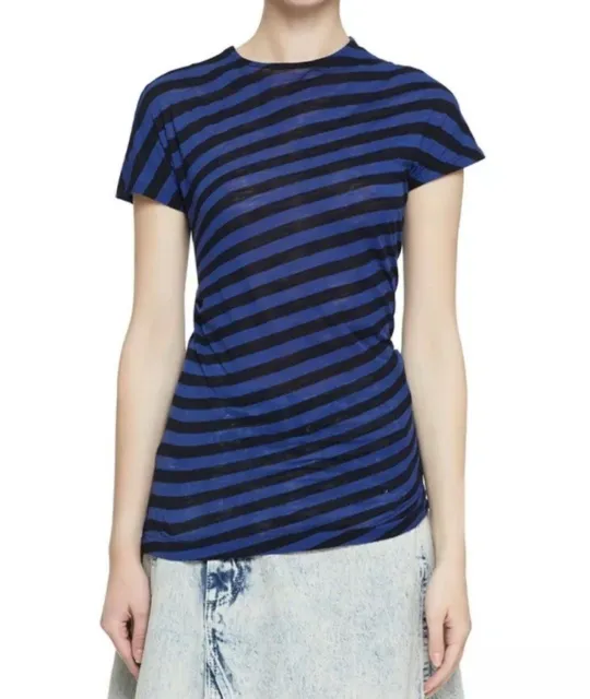 New Proenza Schouler Short-Sleeve Twisted Stripe T-Shirt Size XS MSRP $350