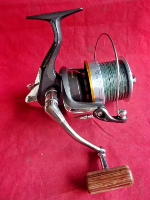 Muy Buen Carrete De Carpa Wychwood Riot Big Pit 75 Ligero Usado + Línea Trenzada