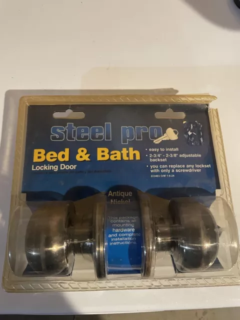 Steel Pro Oil Rubbed Bronze Bed & Bath Door Knob Brand New Sealed