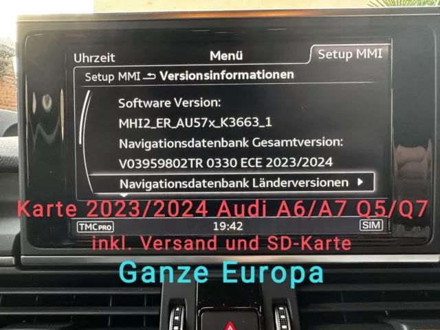 Audi A6/A7 4G C7 Navigation Update Europa 2024 UND CarPlay