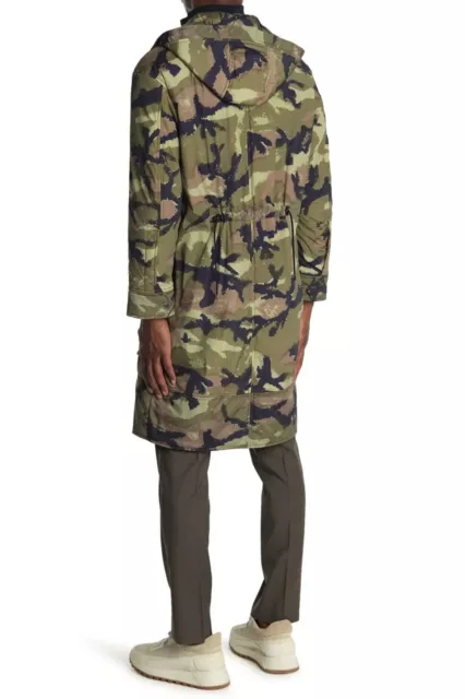Valentino Men's Camo Print Hooded Puffer Coat Jacket in Iguana Size 54 / US 44 2