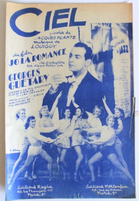 Partition ancienne:CIEL  Musique: LOUIGUY  Paroles: PLANTE.L  Artiste: GUETARY