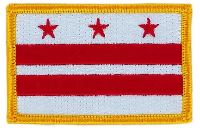 Patch écusson brodé Drapeau WASHINGTON DC Thermocollant USA AMERICAIN ETATS UNIS