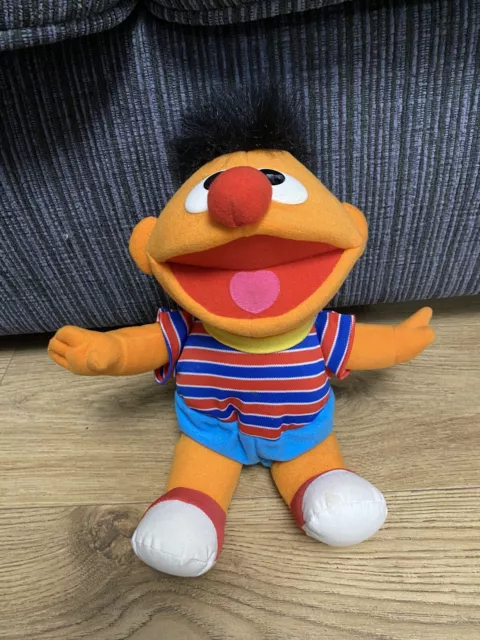 Vintage Jim Henson Sesame Street Ernie Giggling Vibrating 13" Plush Toy 1998