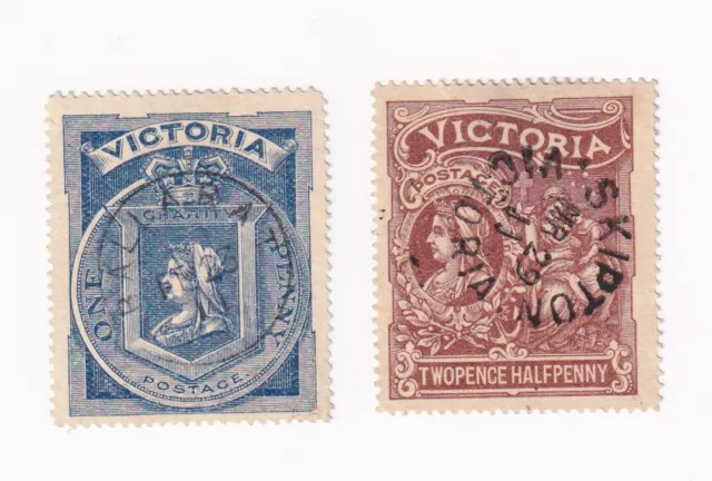 Stamps of Victoria: Hospital Charity (1897) Mint Used. SG353 / 354