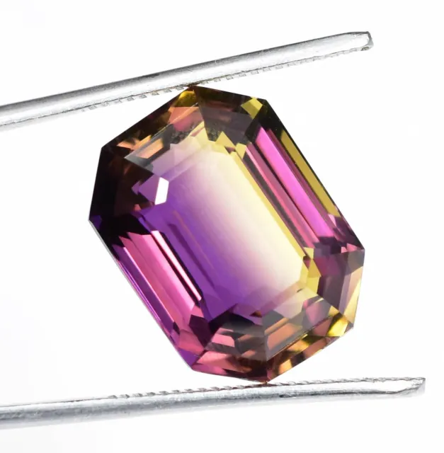 20.00 Ct Natural Bi-Color Bolivia Ametrine Untreated Loose Gemstone Certified