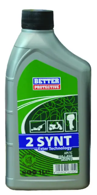 olio lubrificante miscela sintetico 2 SYNT  2T moto scooter kart giardino 1 LT.