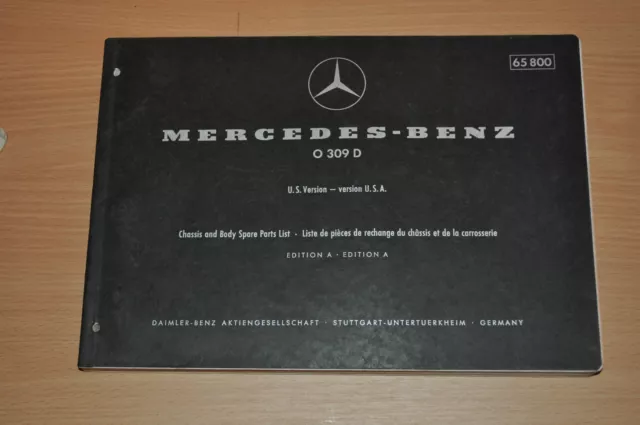 Ersatzteilkatalog MERCEDES Typ L 309 D 65800 Parts List US Version